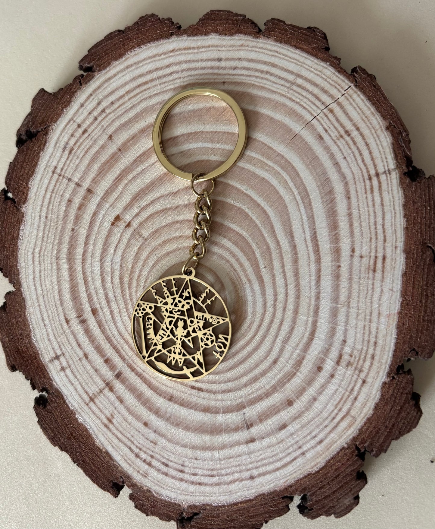 Llavero Tetragramatrón Dorado