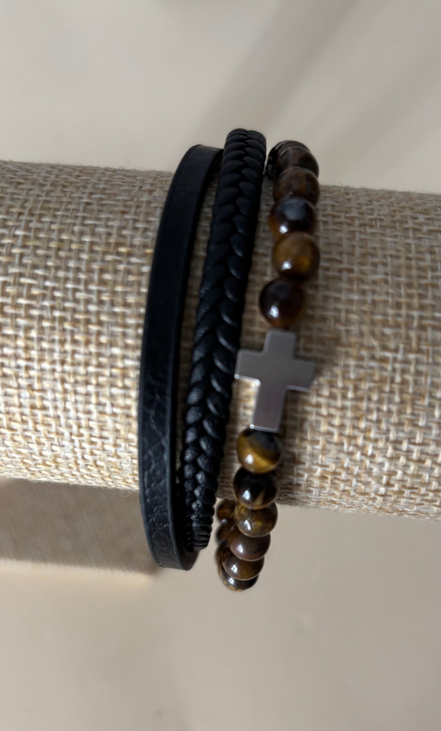 Pulsera Cuero Ojo Tigre