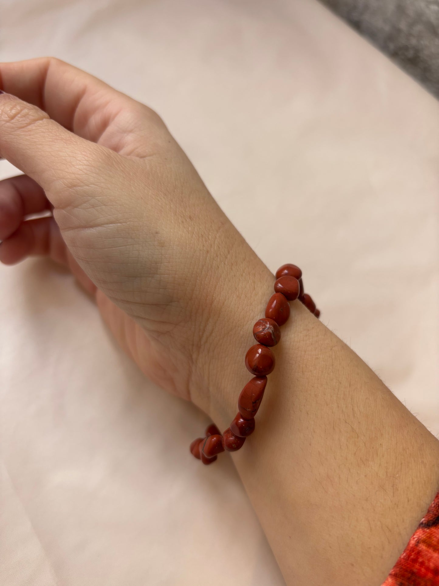 Pulsera Jaspe Rojo P. Irregular