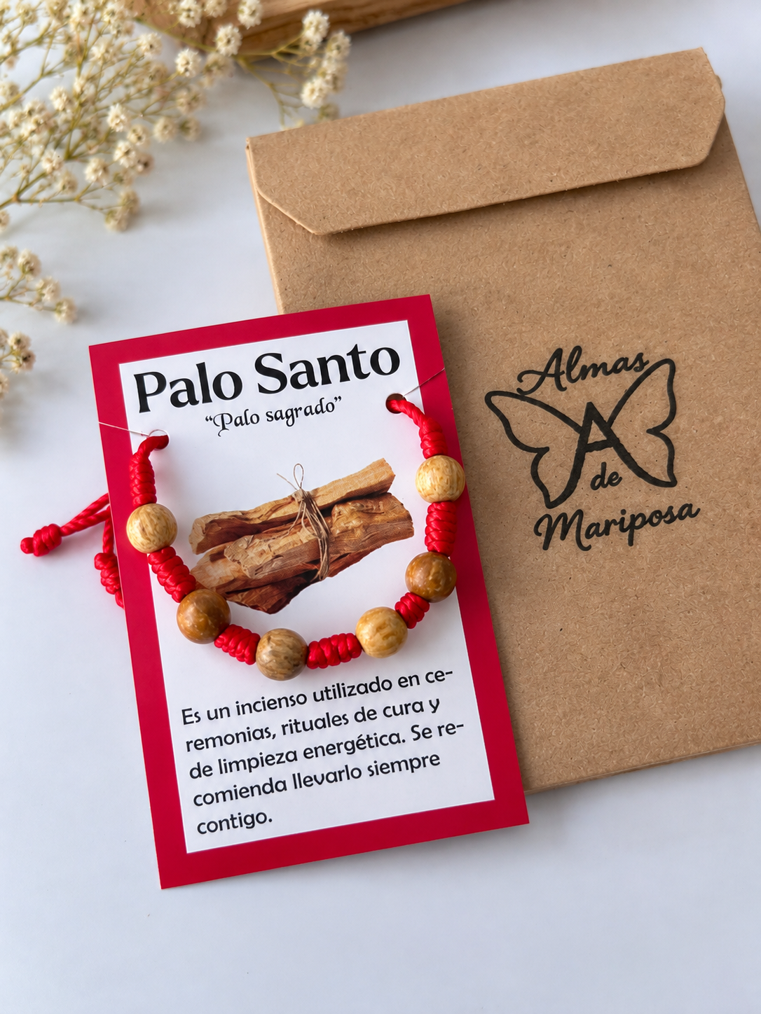 Pulsera Palo Santo y 7 Nudos