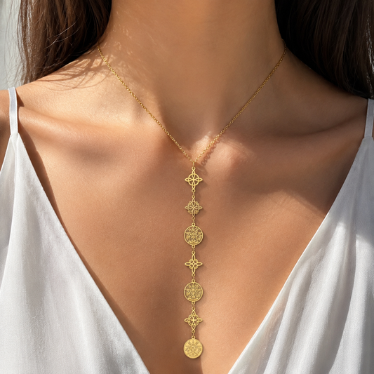 Colgante Nudo de Bruja y Tetragramatrón