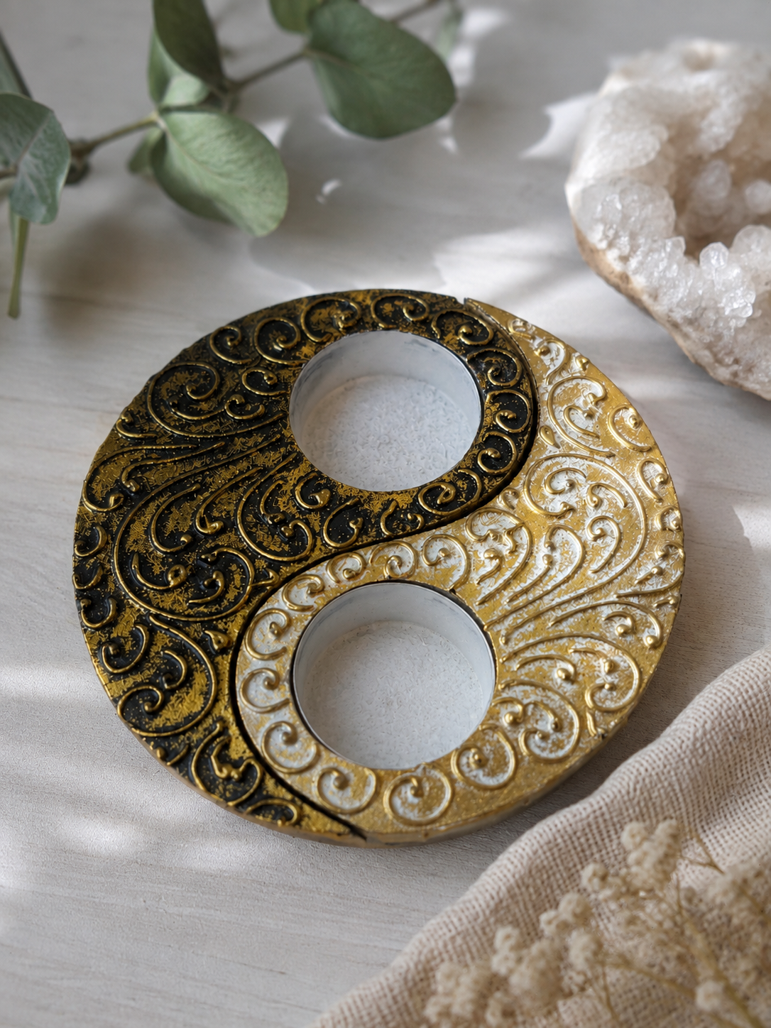 Porta velas Yin Yang