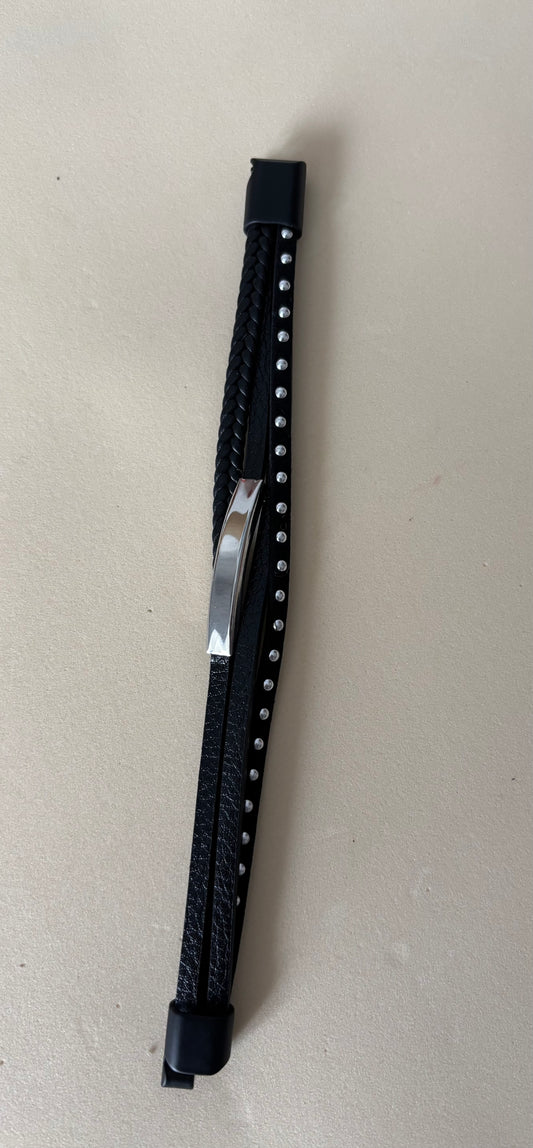 Pulsera Cuero Placa