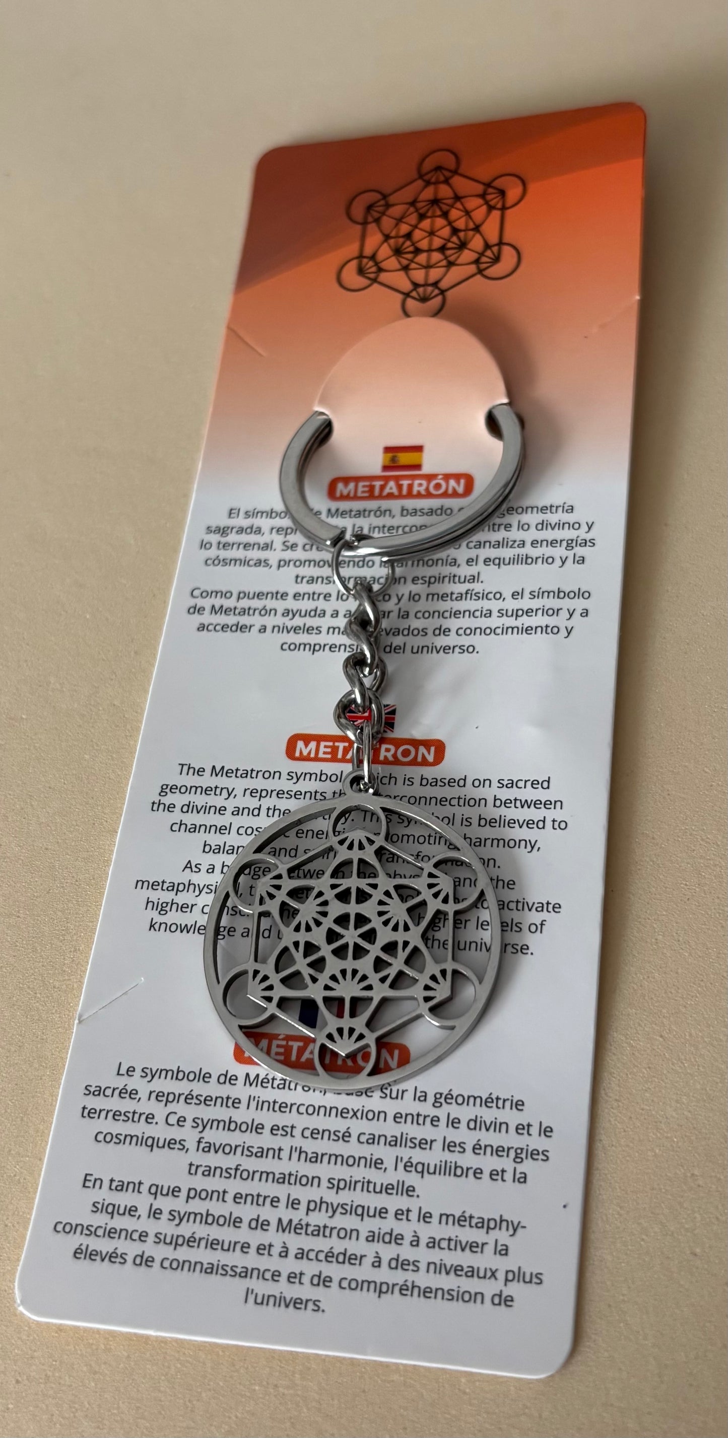Llavero Metatrón Plateado