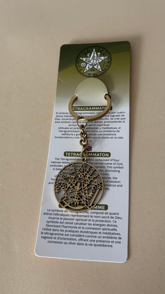 Llavero Tetragramatrón Dorado