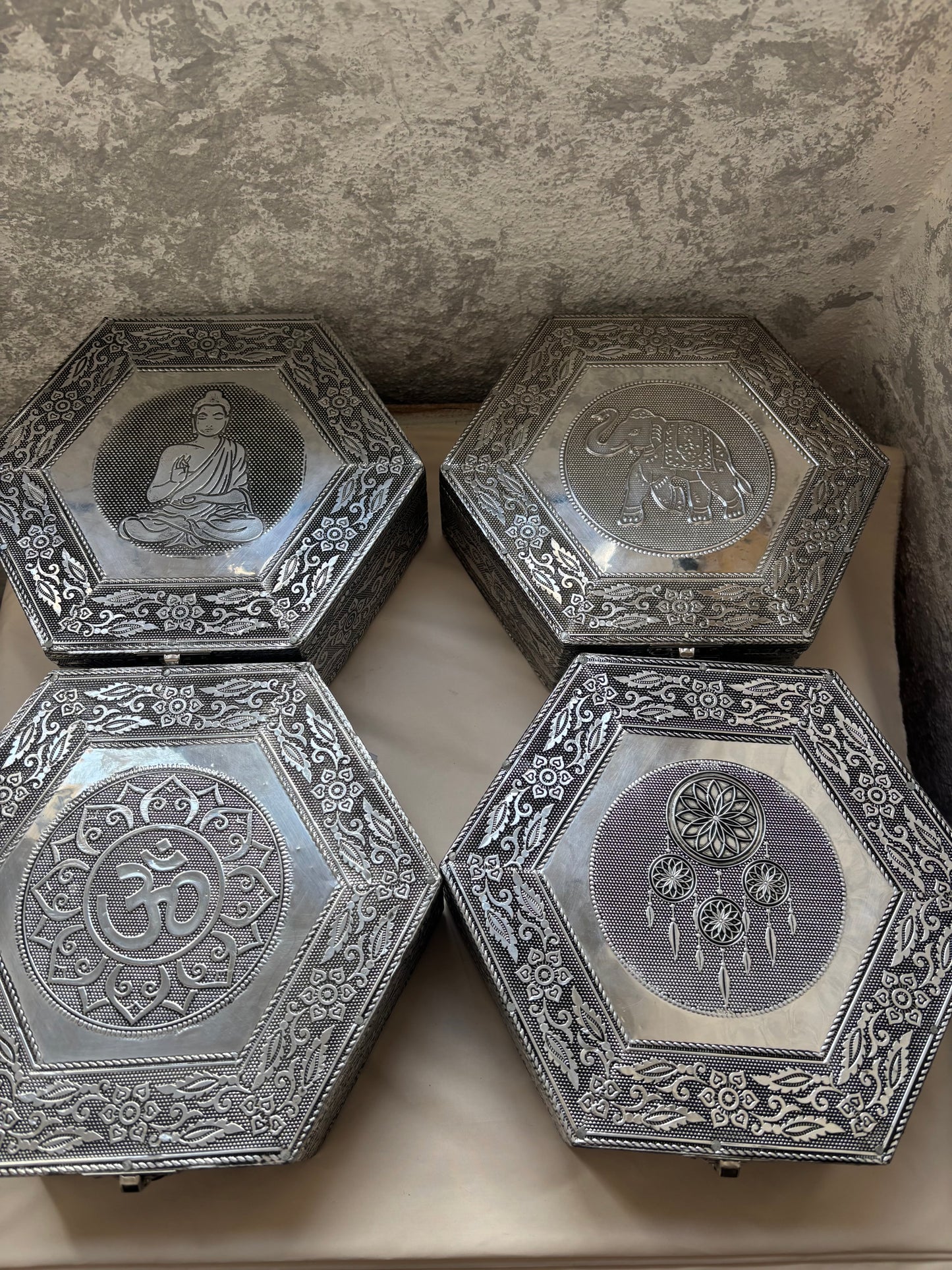 Joyero/Caja Símbolos Hexagonal