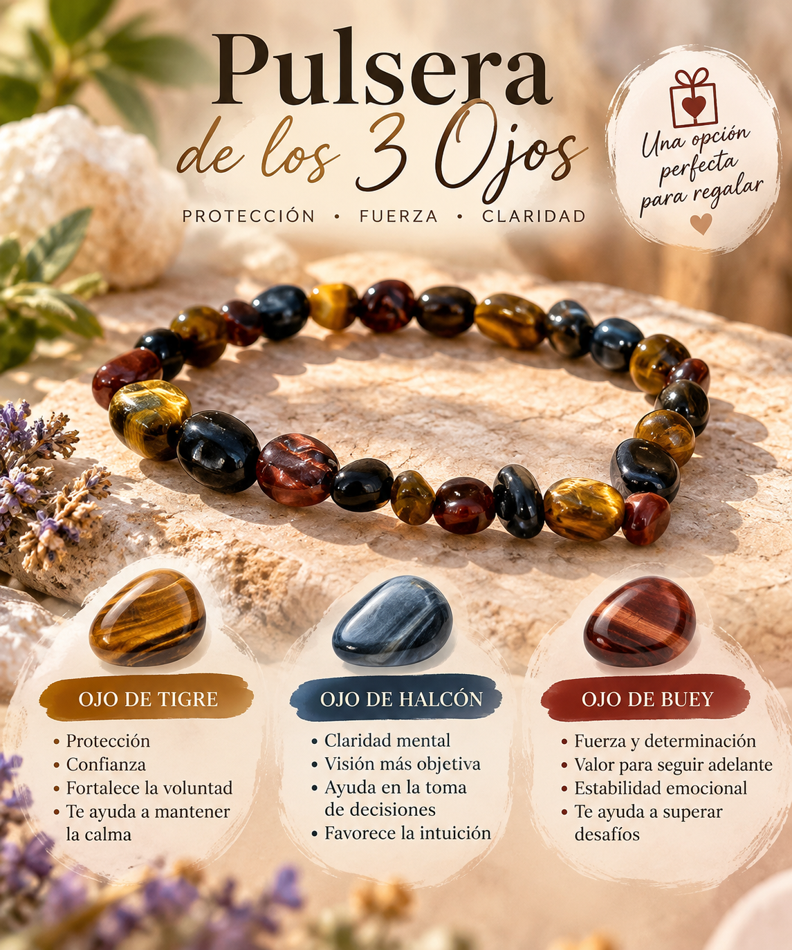Pulsera Protección (3 ojos)