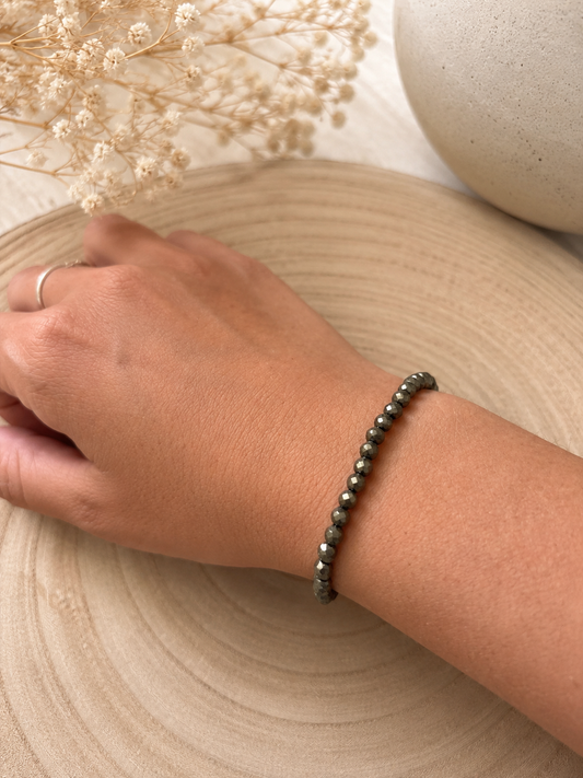 Pulsera Pirita Facetada (Dinero)
