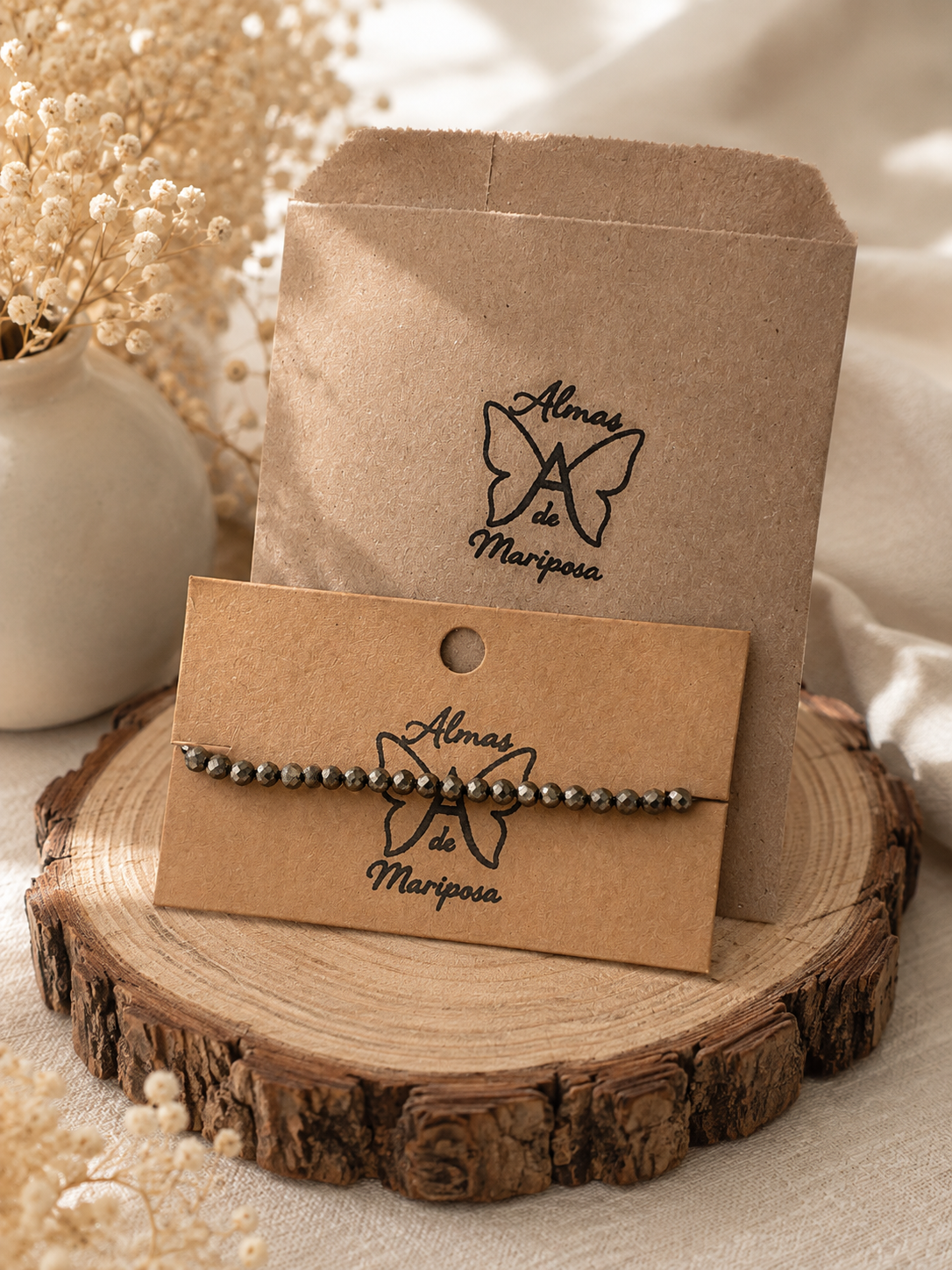 Pulsera Pirita Facetada (Dinero)