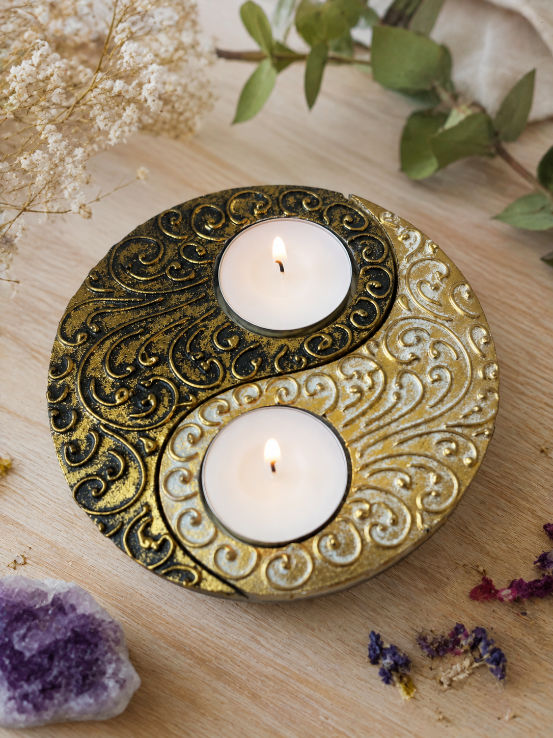 Porta velas Yin Yang
