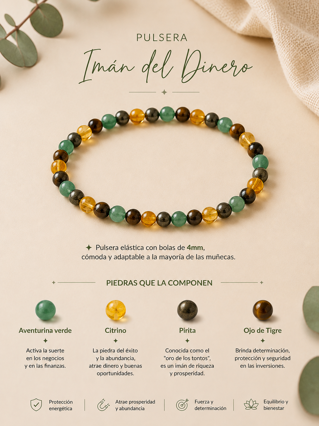 Pulsera Imán del Dinero